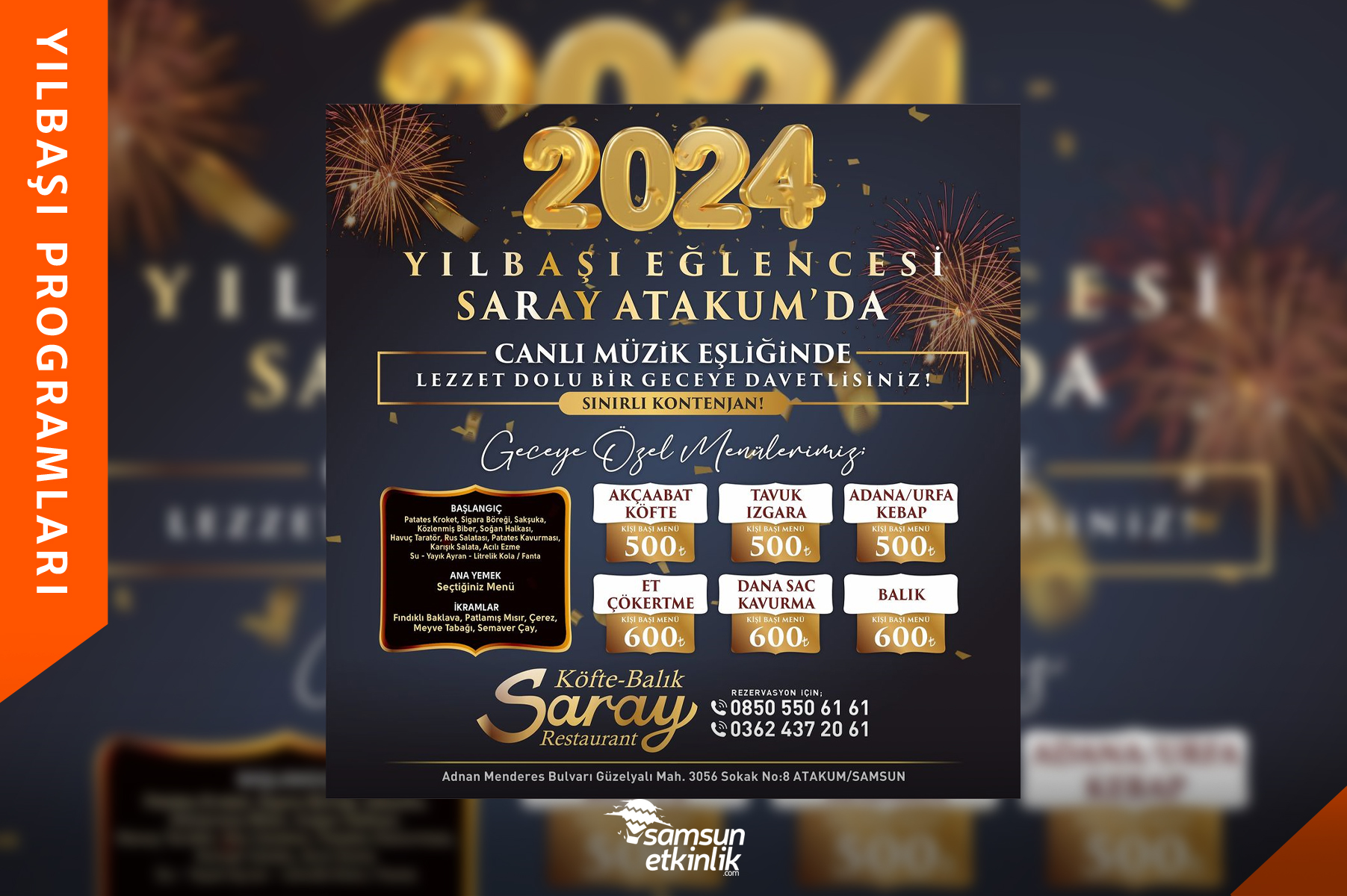 Saray Köfte Balık Restaurant 2023 Yılbaşı Programı