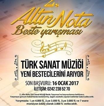 2. Altın Nota Beste Yarışması başvuruları başladı