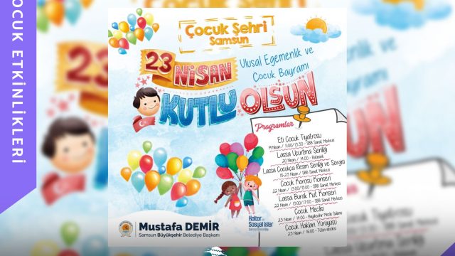 23 Nisan Çocuk Etkinliği Atakum’da