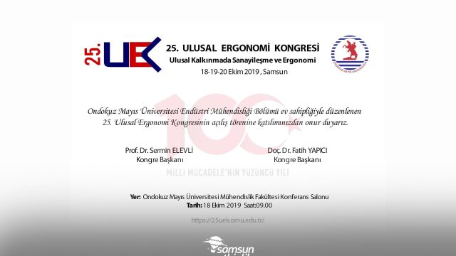 25. Ulusal Ergonomi Kongresi