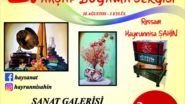 2. Kişisel Yağlıboya Resim ve Ahşap Boyama” sergisi