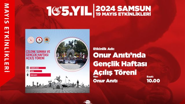 Onur Anıtı’nda Gençlik Haftası Açılış Töreni