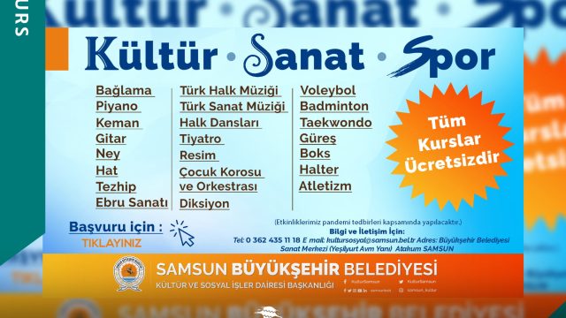 Samsun Büyükşehir Belediyesi Kültür, Sanat ve Spor Kursları