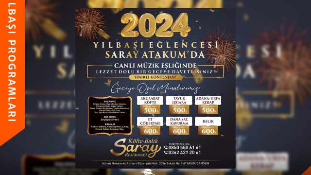 Saray Köfte Balık Restaurant 2023 Yılbaşı Programı