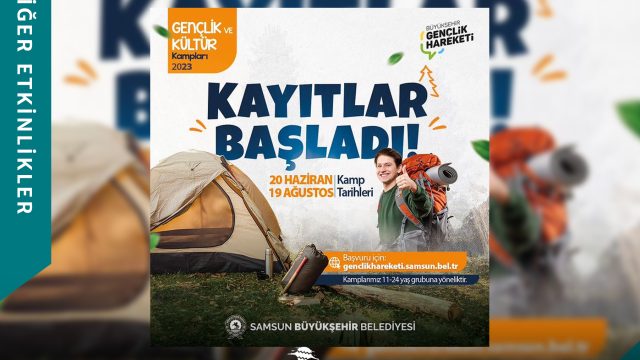 Büyükşehir Gençlik Hareketi Gençlik ve Kültür Kampları 2023 Kayıtları Başladı