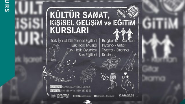 Kültür-Sanat, Kişisel Gelişim ve Eğitim Kurs Başvuruları Başladı